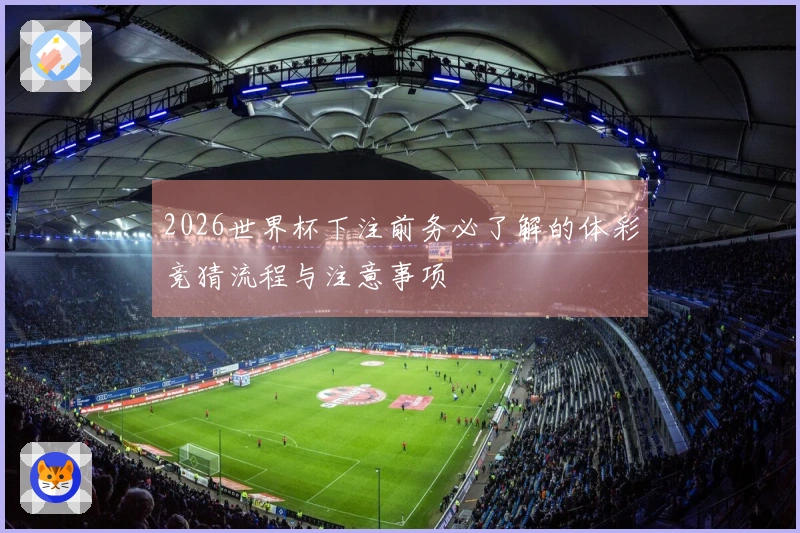 2026世界杯下注前务必了解的体彩竞猜流程与注意事项